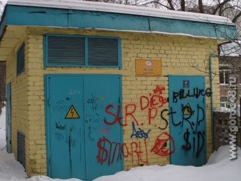 В Липецке разрисовывают подстанции В Липецке разрисовывают подстанции