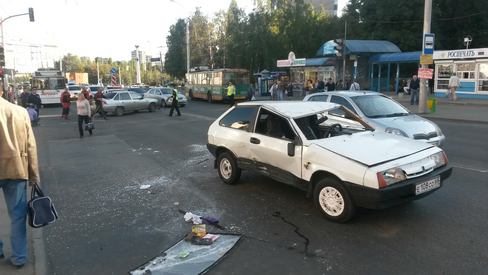 Ваз перевернулся
