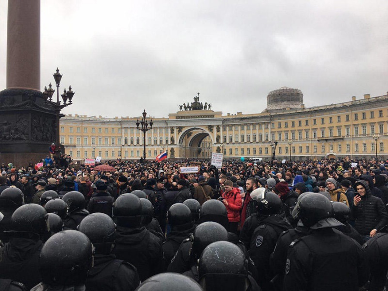Петербург стал лидером по количеству протестов Петербург стал лидером по количеству протестов