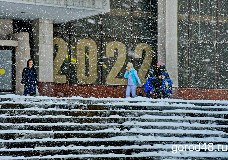 В первый день нового года в Липецкой области мокрый снег, туман и до +2
