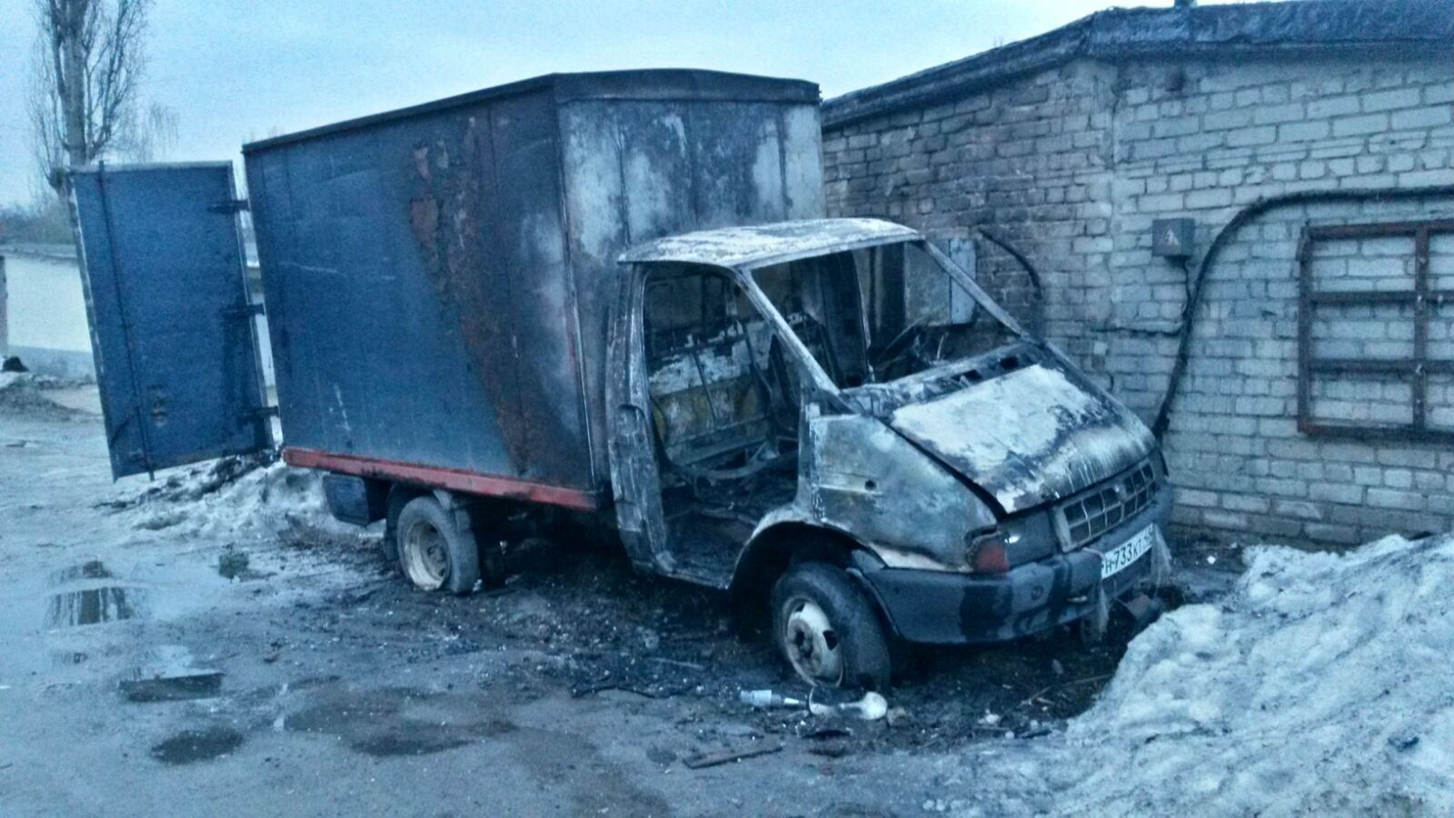 В гаражном кооперативе сгорела 