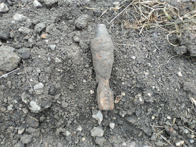 В Усмани обнаружили 50-миллиметровую мину