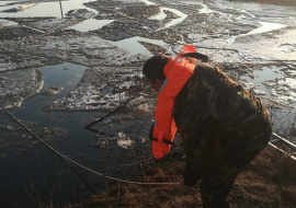 Спасатели сняли двух детей с льдины