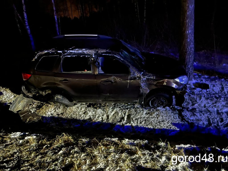 Ночью с тамбовской трассы слетел кроссовер: пострадали два человека