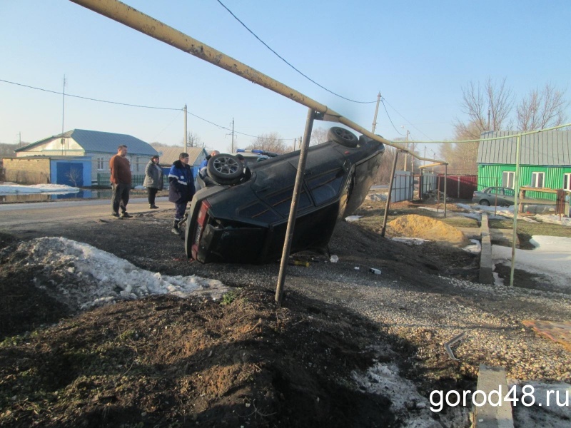 «ВАЗ» опрокинулся на газопровод «ВАЗ» опрокинулся на газопровод