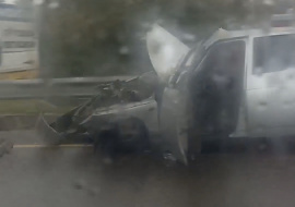 Водитель «ВАЗа» пострадал в столкновении с краном 