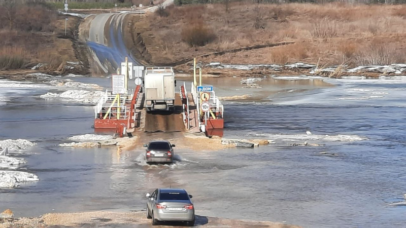 Из-за паводка в Липецкой области подтоплены три переправы 
