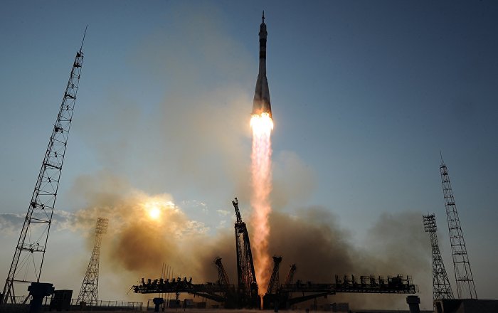 С Байконура стартовала ракета «Союз-ФГ» с новым экипажем МКС С Байконура стартовала ракета «Союз-ФГ» с новым экипажем МКС