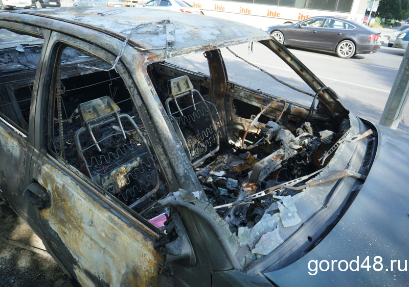 Ночью в Липецке сгорели два автомобиля Ночью в Липецке сгорели два автомобиля