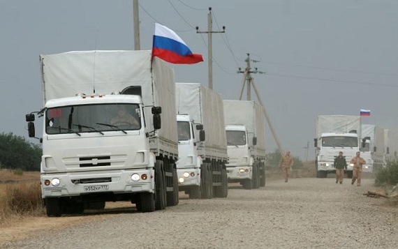 Третий гуманитарный конвой из России прибыл в Донецк Третий гуманитарный конвой из России прибыл в Донецк