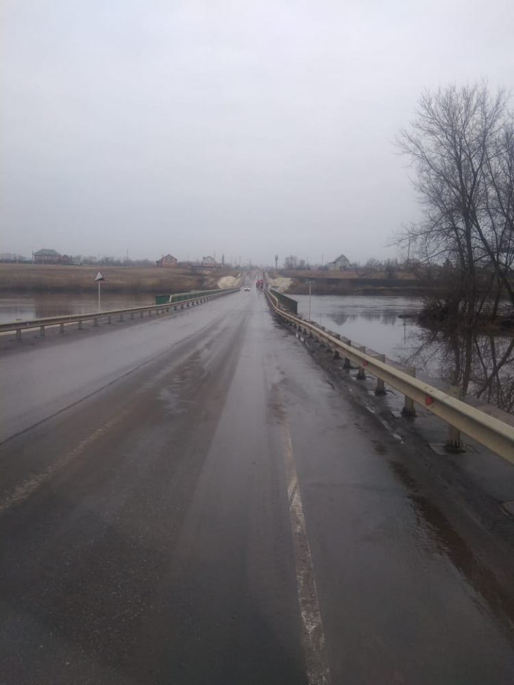 Уровень воды в Становой Рясе упал на 26 сантиметров, а в Елецком районе открыли мост через Быструю Сосну