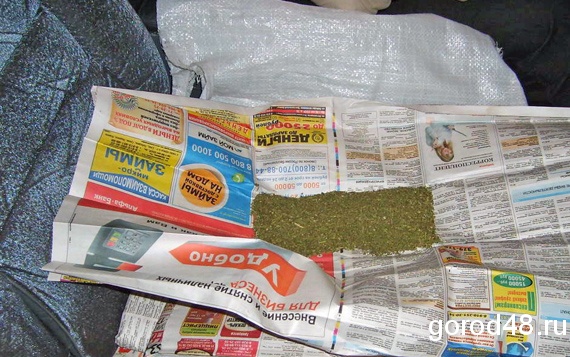 У задержанного за распитие спиртного чаплыгинца нашли марихуану У задержанного за распитие спиртного чаплыгинца нашли марихуану
