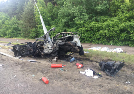 В автомобиле на трассе «Дон» сгорели 47-летняя женщина и двое 12-летних детей