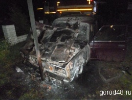 В Усмани сгорел автомобиль В Усмани сгорел автомобиль
