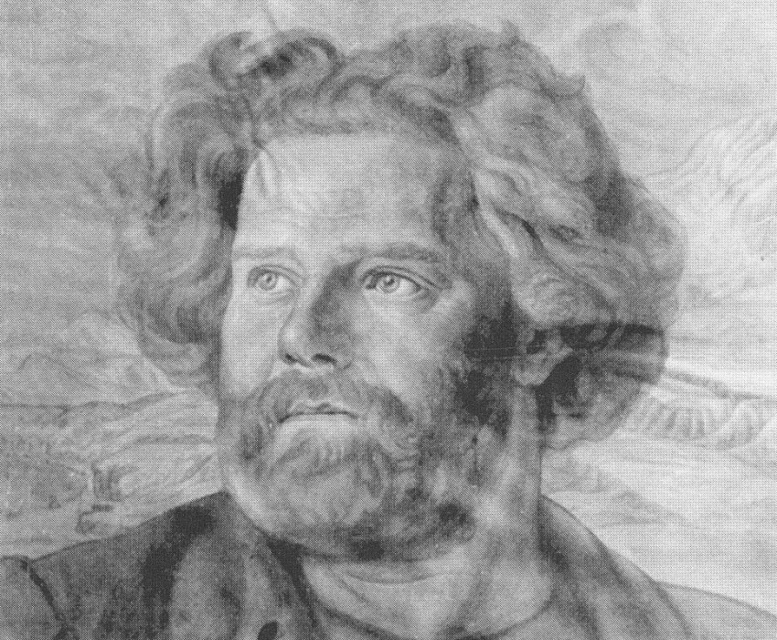 10) Н. А. Хрустачев. Портрет М. Волошина. 1920. Б., сангина.jpg