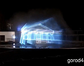 На плоскостном фонтане у «Звёздного» отрепетировали лазерное шоу